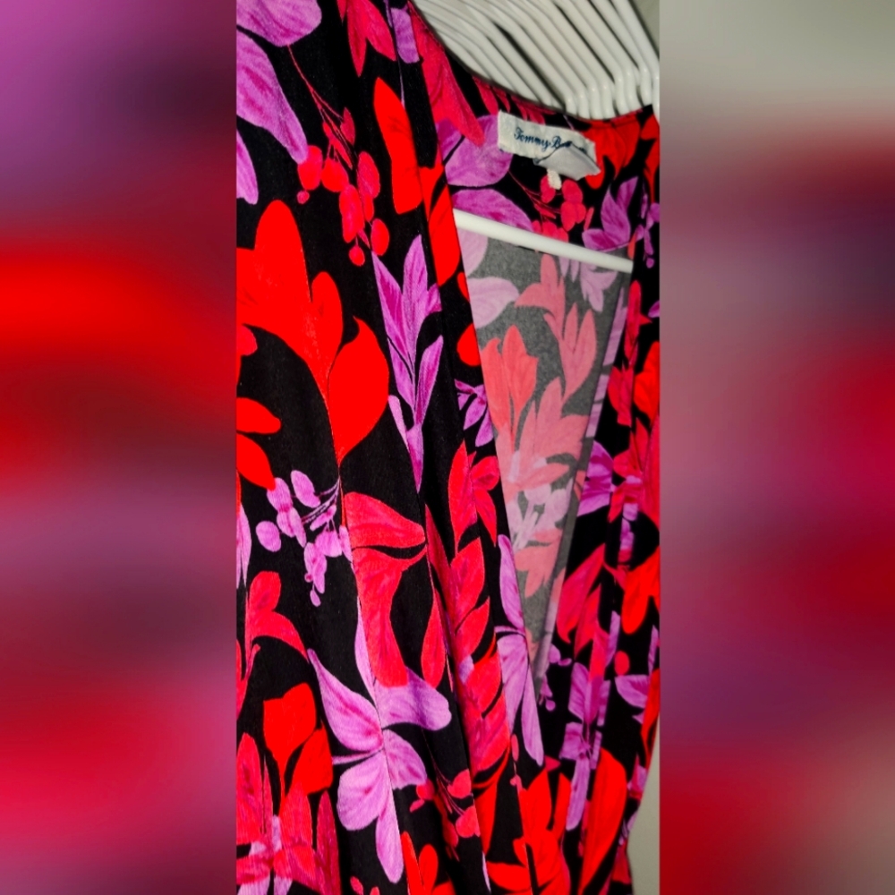 Tommy Bahama Joyful Jewel Faux Wrap Maxi Dress Sz Medium Sleeveless